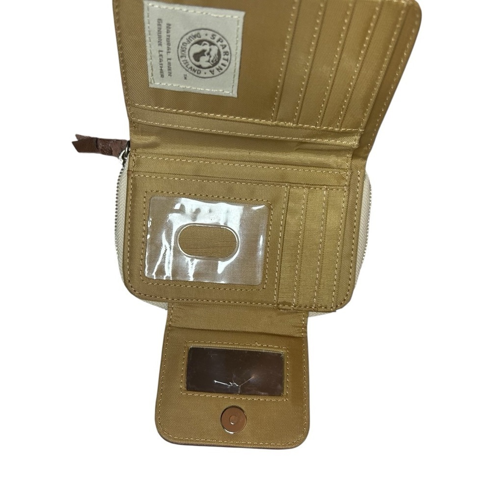 Spartina Daufuskie Island wallet folding tan cream - Picture 4 of 9